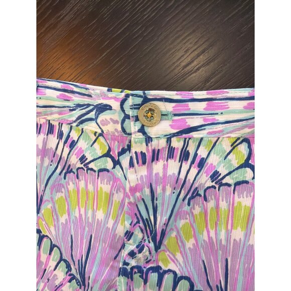 Lilly Pulitzer Oh Shello Girls 14 Printed Cotton Shorts Size 14 Shell Beach Purp - Picture 2 of 6